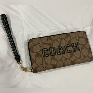 Coach Varsity Zip Around Wallet
